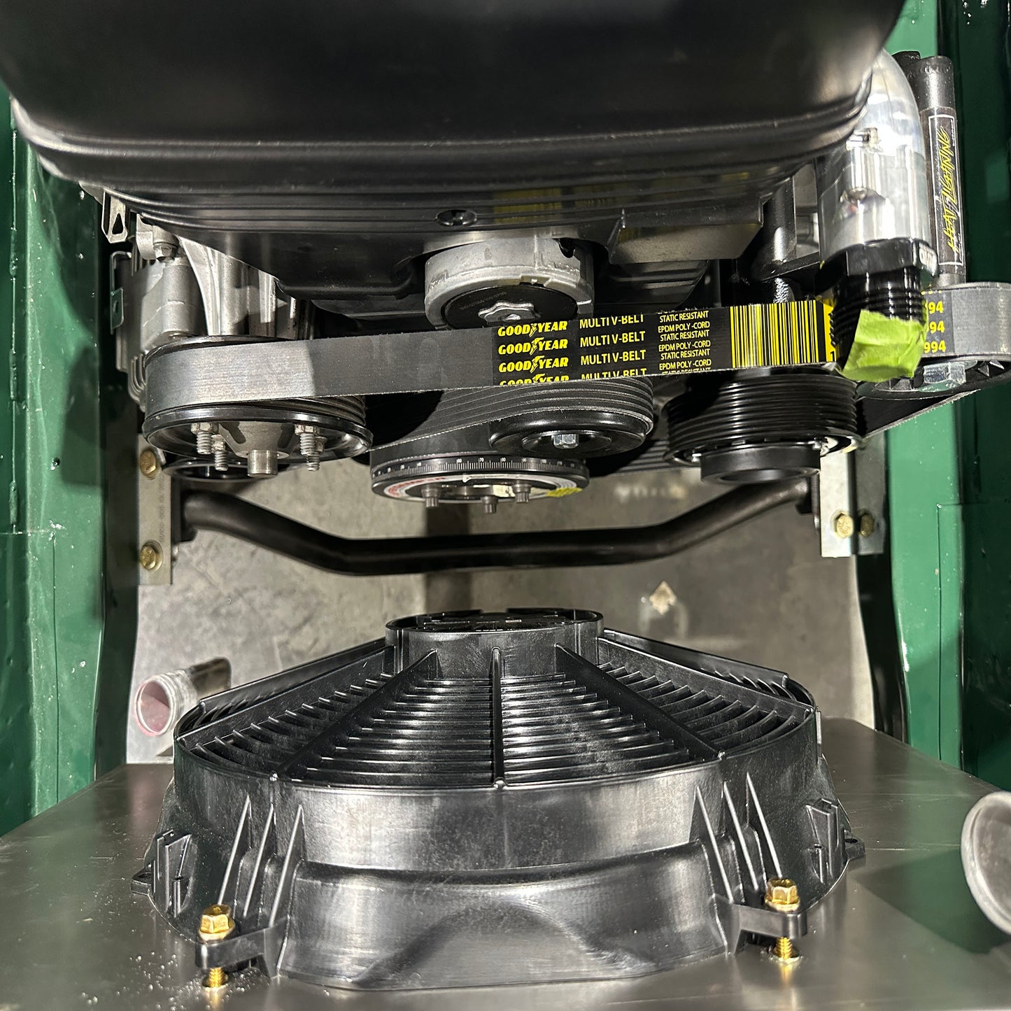 S30 Datsun Aluminum Fan Shroud | Koyo Radiator + SPAL 16" Fan
